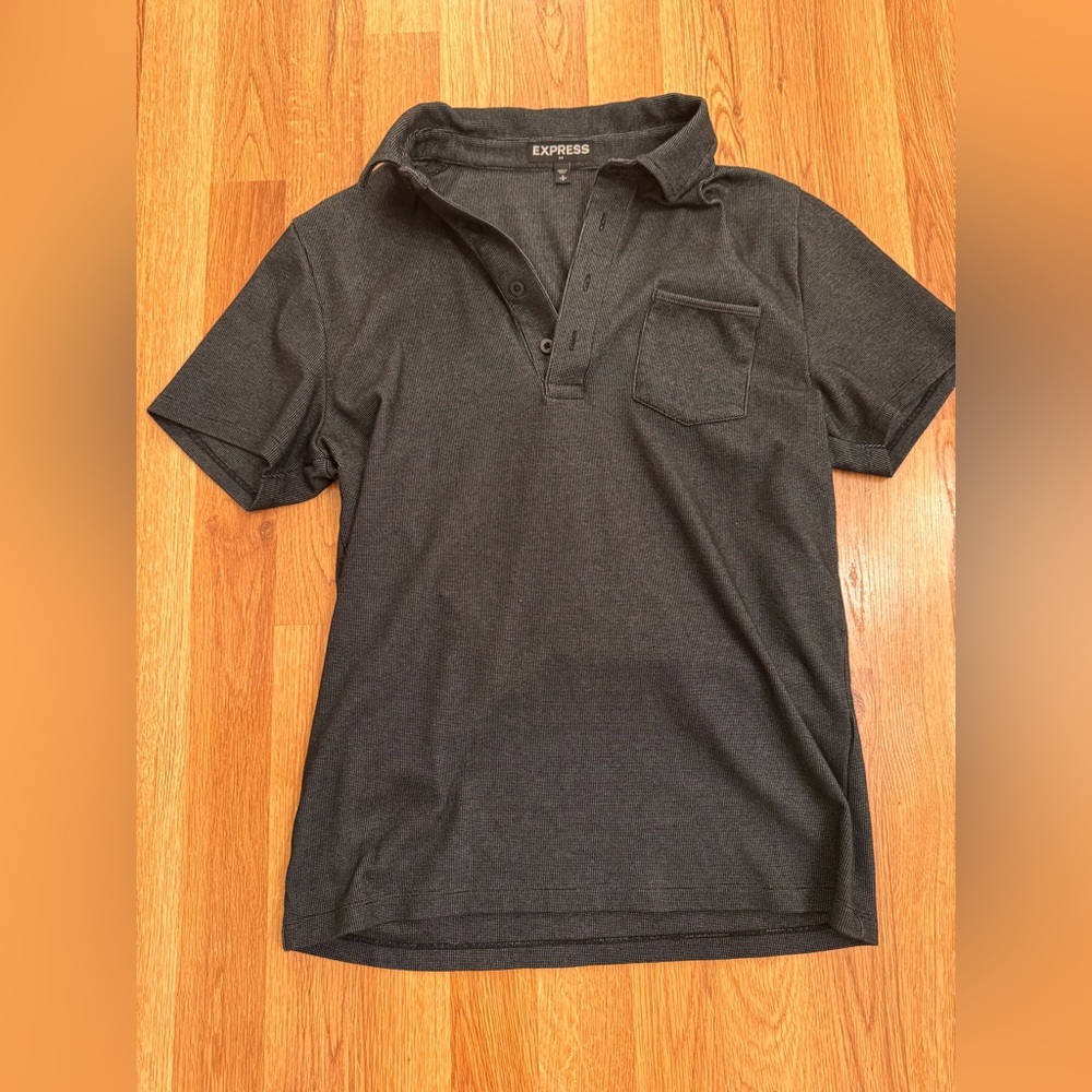 Express Dark Gray Polo Shirt